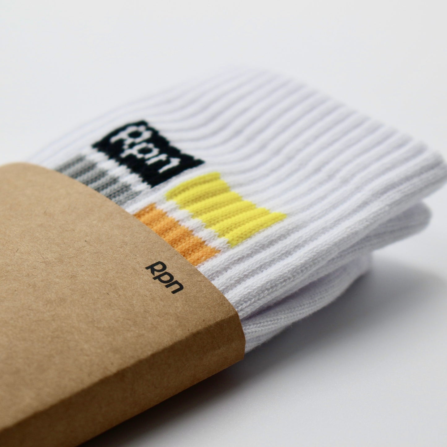 socks in white with Hyper Geo 3 series print