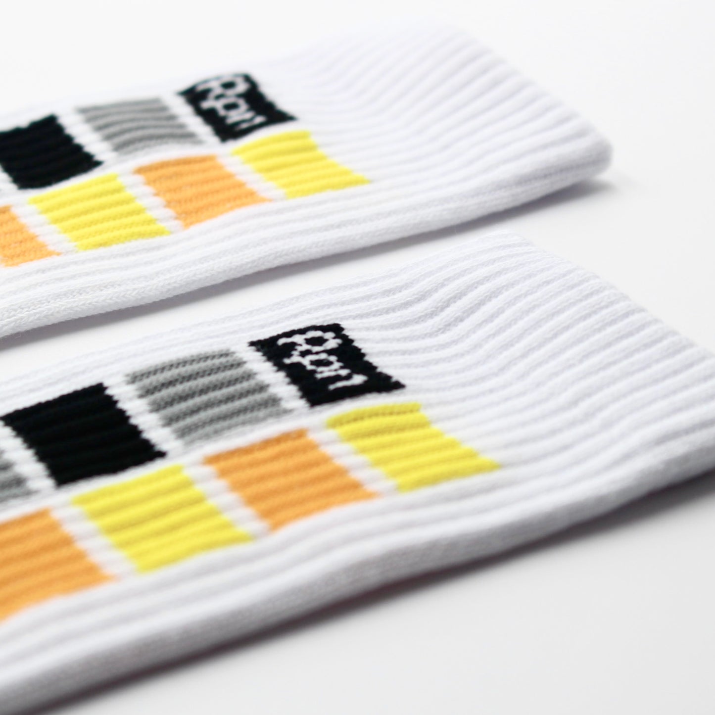 socks in white with Hyper Geo 3 series print